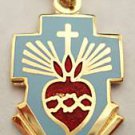 SACRED HEART of JESUS Cross nun priest Catholic PENDANT NECKLACE w/ CHAIN