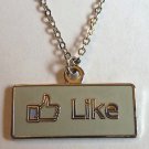 Facebook LIKE IT Thumbs Up Fan Social Media Internet Necklace Pendant w/ Chain
