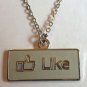 Facebook LIKE IT Thumbs Up Fan Social Media Internet Necklace Pendant w/ Chain