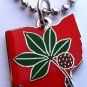 The Ohio State University OSU Buckeyes Football Necklace Pendant w/ball Chain