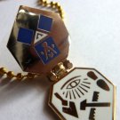 Masonic HINGE FLIP Trowel Slipper Gavel Tools Euclids Problem Pendant Necklace