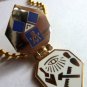 Masonic HINGE FLIP Trowel Slipper Gavel Tools Euclids Problem Pendant Necklace