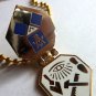 Masonic HINGE FLIP Trowel Slipper Gavel Tools Euclids Problem Pendant Necklace