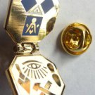 Masonic HINGE FLIP Trowel Slipper Gavel Tools Euclids Problem Hat Vest Lapel Pin