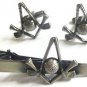 Golf PGA Clubs Ball Square Compass Masonic Freemason York Rite TIE BAR CUFFLINKS