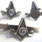 Masonic Hockey NHL York Scottish Rite Compass Freemason TIE BAR CUFFLINKS SET