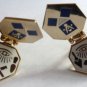 Masonic HINGE FLIP Trowel Slipper Gavel Tools Euclids Cufflinks Cuff Links Set
