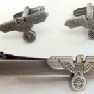 German Germany WW2 Sniper SCOPE WW1 Eagle Military TIE BAR CLIP CUFFLINKS SET