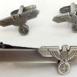 German Germany WW2 Sniper SCOPE WW1 Eagle Military TIE BAR CLIP CUFFLINKS SET