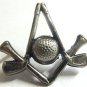 Golf PGA Clubs Ball Square Compass Masonic Freemason York Rite  Hat Lapel Pin