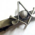 Golf PGA Clubs Tees Ball Square Compass Masonic Freemason York Rite Tie Bar Clip