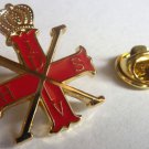 RED CROSS OF CONSTANTINE Knights Prince Masonic Tie Tack Jacket Hat Lapel Pin