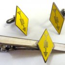 Ham Radio Communications CB Amateur Antenna Logo TIE BAR CUFFLINKS SET PAIR