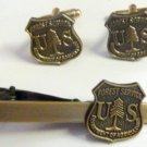 US Forest Service USDA Department of Agriculture Ranger TIE BAR CUFFLINKS SET