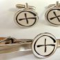 GeoCaching Cache Boy Scouts Geocoin Pathtag gps LOGO TIE BAR CUFFLINKS SET