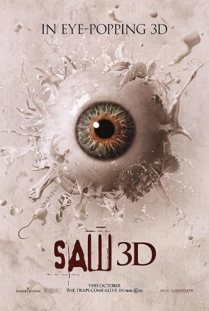 Saw 3D Eye Popping Advance Original Movie Poster  Double Sided 27 X40
