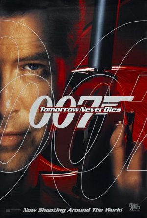 Tomorrow Never Dies Advance  Aluminum Foil Original Movie Poster Double Sided 27 X40
