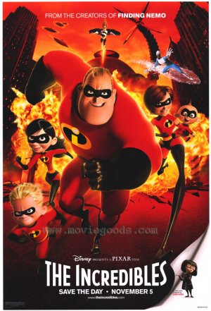 Incredibles Regular Original Movie Poster Single Sided 27x40