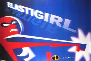 Incredibles ( Elastic Girl )  Original Movie Poster Single Sided 18X24