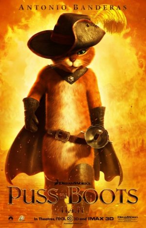 Puss in Boots Advance B Original Movie Poster Double Sided 27 X40