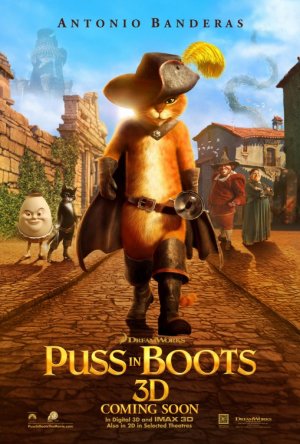 Puss in Boots Advance C Original Movie Poster Double Sided 27 X40