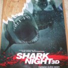 Shark Night 3D Original Movie Poster Single Sided 27 X40