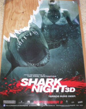 Shark Night 3D Original Movie Poster Single Sided 27 X40
