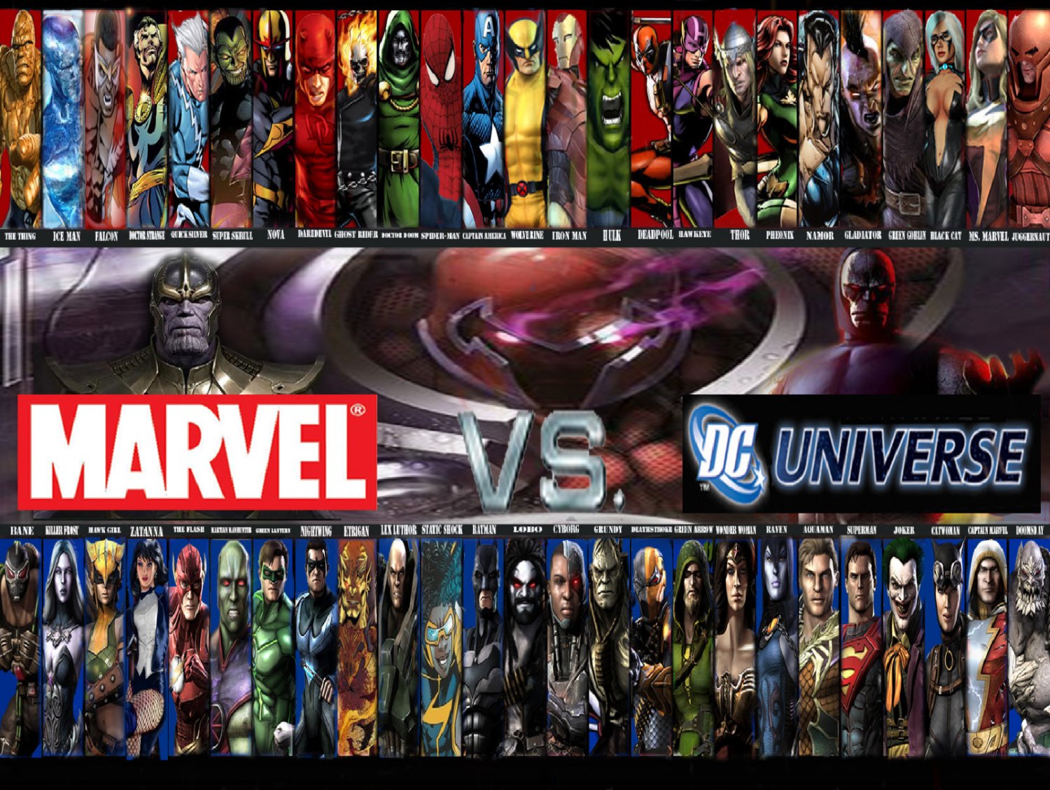 Marvel vs Dc Style H  Poster 13x19