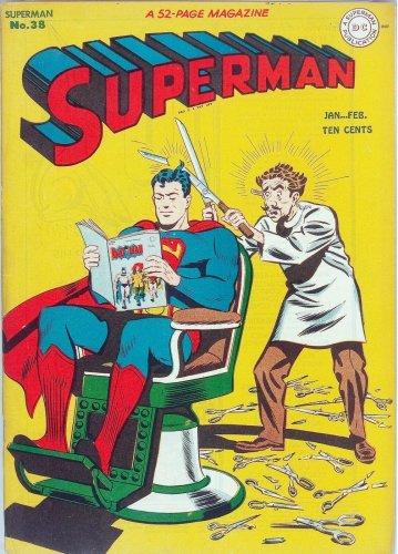 Superman having a Haircut  Poster Style D 13x19