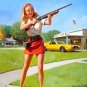 Elvgren Skeet Club  Style Pin-Up Girl Art Print  Poster 13x19 inches