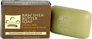 RAW SHEA BUTTER SOAP W/ SOY MILK FRANKINCENSE & MYRRH