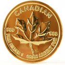 CANADA MAPLE LEAF 24 KARAT GOLD GP