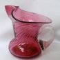 VINTAGE CRANBERRY PINK RED PILGRIM GLASS PITCHER JUG