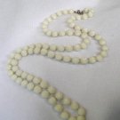Vintage Sarah Coventry White Plastic Bead Necklace