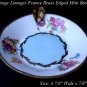 VINTAGE LIMOGES FLOWER BRASS TRIM MINT BOWL BLUE GOLD