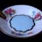VINTAGE LIMOGES FLOWER BRASS TRIM MINT BOWL BLUE GOLD