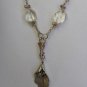 Love Links Sterling Silver Drop Necklace Glass Beads