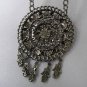 Vintage Large Baroque Faux Turquoise Pendant Necklace