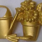 Vintage Avon Goldtone Gardening Brooch