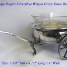 VINTAGE FB ROGERS SILVERPLATE WAGON STYLE GRAVY BOAT