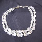 Vintage  Double Strand Lucite Plastic Bead Necklace