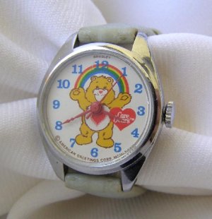 Vintage 1983 Care Bear Wrist Watch Works!!