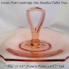 LARGE PINK DEPRESSION GLASS TIDBIT PLATE OCTAGON TRAY