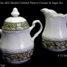 J & G MEAKIN COLONIAL IRONSTONE CREAMER & SUGAR SET