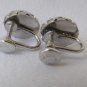 Vintage Sterling Silver  Quartz Cabachon Earrings
