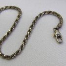 Vintage Italy Sterling Silver Rope Style Bracelet 5 Gm