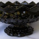 Vintage Fenton Black Glass Multi Candle Holder 6 1/2'