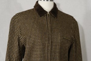 Ralph Lauren pure wool brown guncheck jacket 10 new