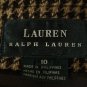 Ralph Lauren pure wool brown guncheck jacket 10 new
