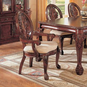 Timeless Cherry Glass  Arm Chairs Set of Two
